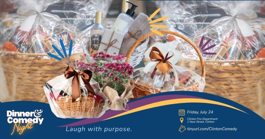 Discover incredible auction baskets, local business partnerships, and how your donation supports Family Promise's July 24 Dinner & Comedy Night in Clinton, NJ.