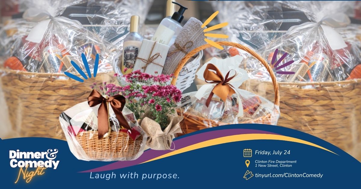 Discover incredible auction baskets, local business partnerships, and how your donation supports Family Promise's July 24 Dinner & Comedy Night in Clinton, NJ.